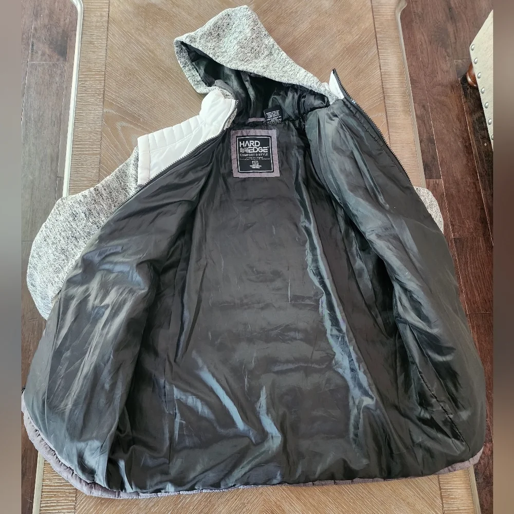 Hard Edge Men's Full Zip Hooded Jacket - Picture 2 of 6